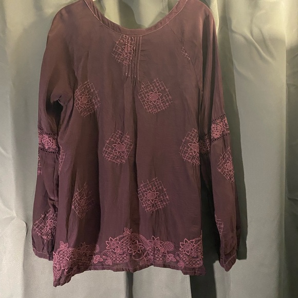 Johnny Was Deep Purple Embroidered Tunic - Picture 2 of 4